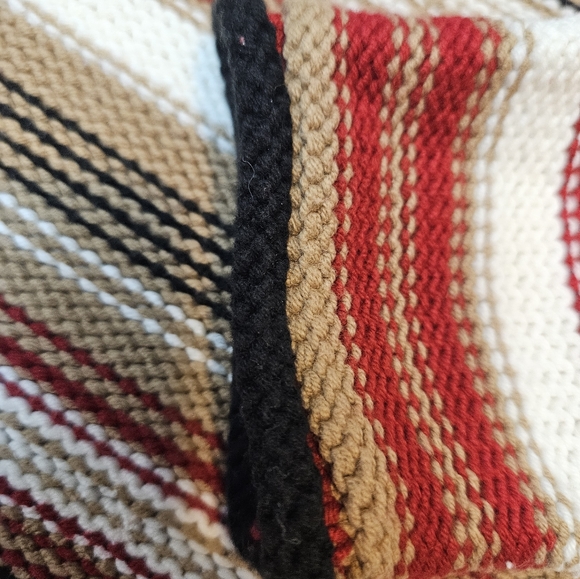 Talbots Striped Turtleneck Sweater Rolled Hem  womens Medium Red Black - Picture 7 of 11